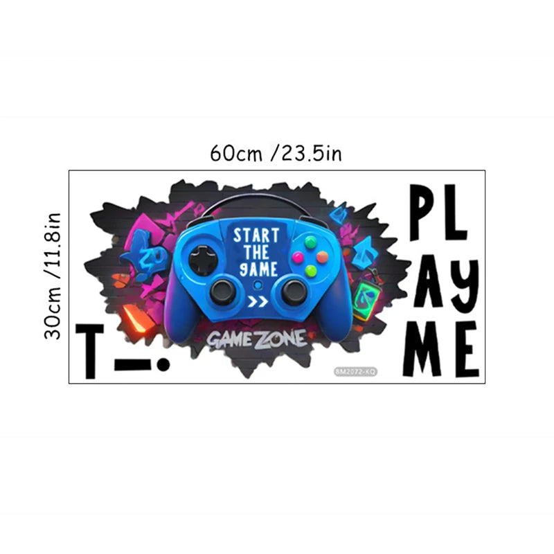 Cool E-sport Game Console 3D Wall Stickers for Home Decoration Poster Wallpaper