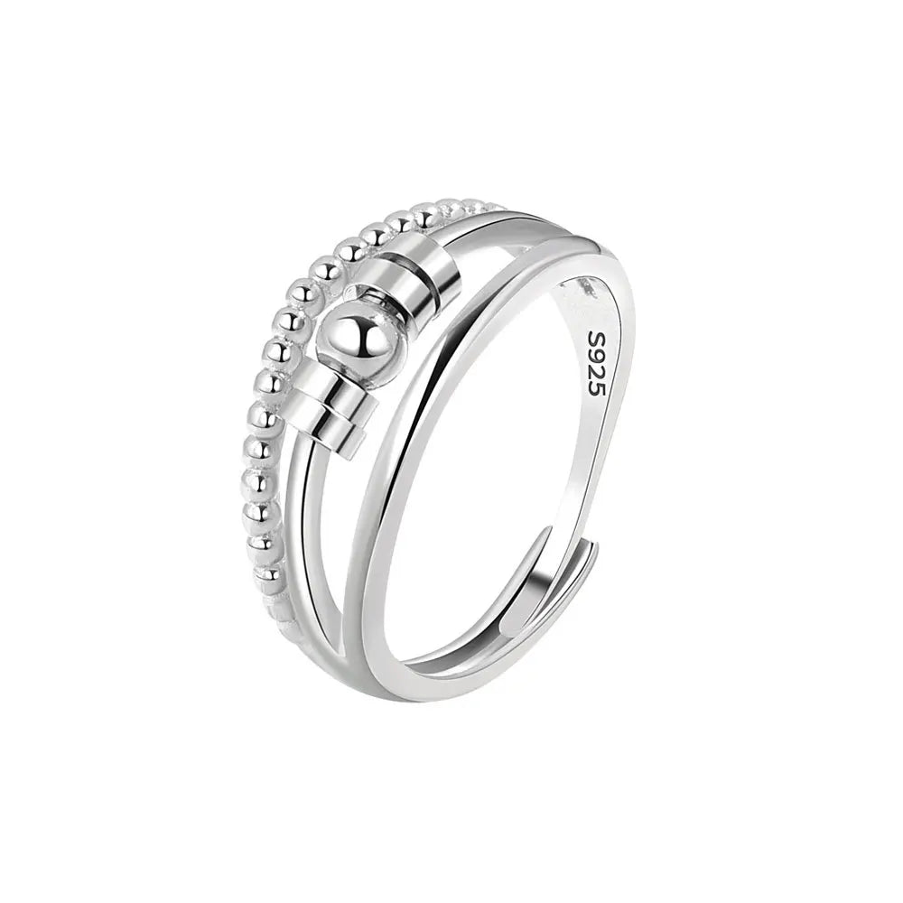 SMJEL Anti-Stress-Angst-Fidget-Spinner-Ring – verstellbarer rotierender Schmuck für Frauen | Entspannung und stilvolle Geschenke