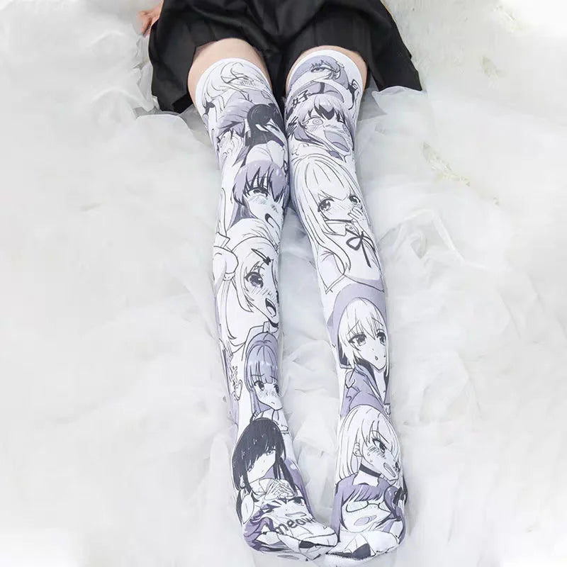 Cartoon Japanischen Anime Niedlich Cosplay Overknee Lange Strümpfe Samt