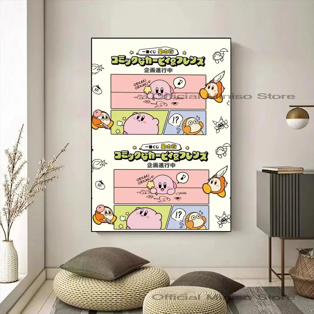 Cartoon Cute K-Kirby Poster Paper Print Art Painting Decoration
