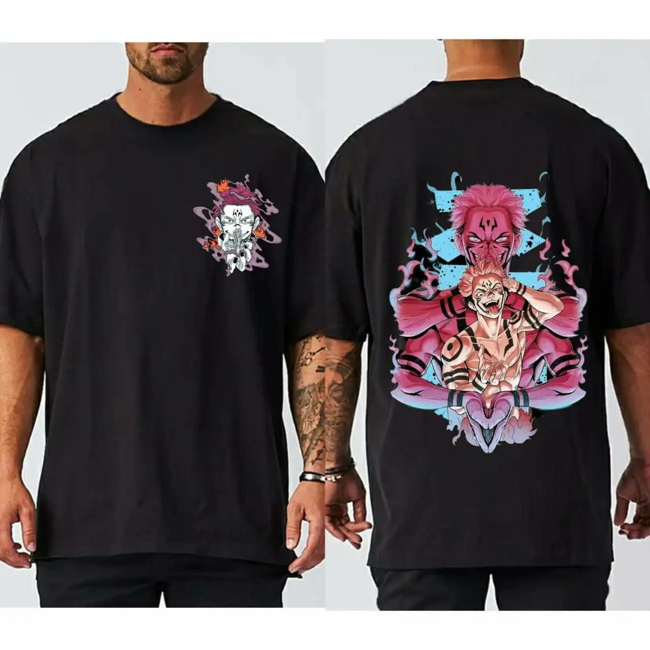Cool Ryomen Sukuna Retro Anime T-Shirt