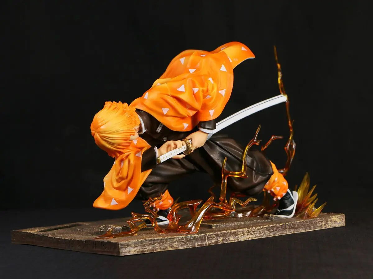 24 cm große Dämonentöter-Figur Agatsuma Zenitsu – PVC-Actionmodell-Statue und Sammlergeschenk