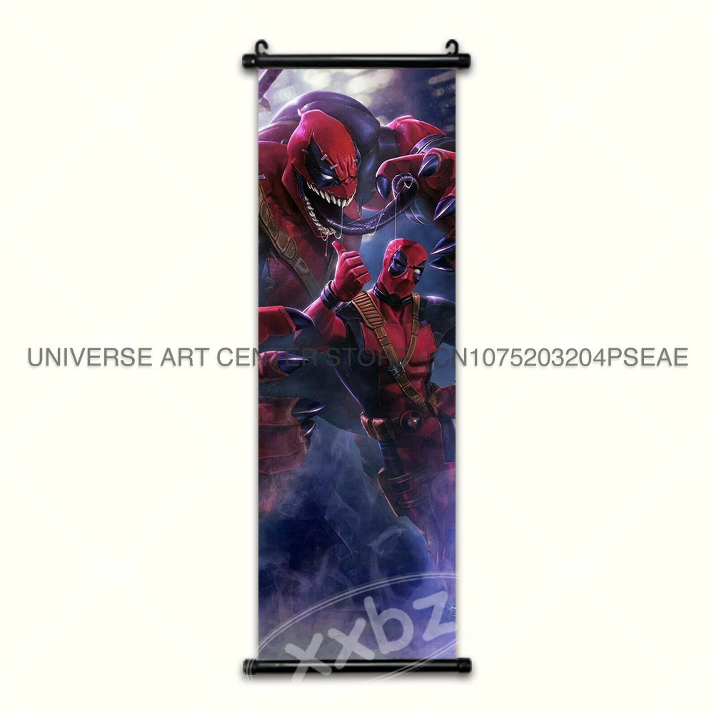 Deadpool Poster Agent X Hanging Painting Merc Canvas Wall Art Marvel