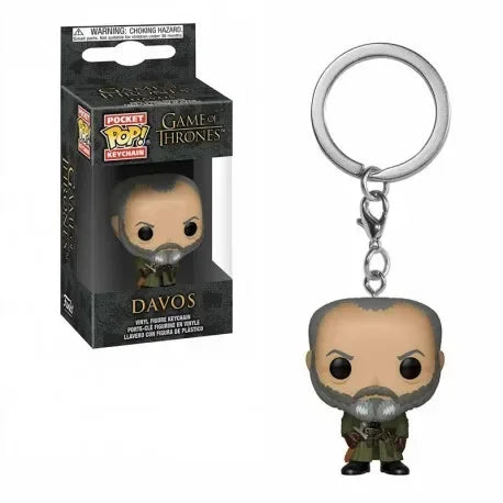 FUNKO pop Film TV Jeu de Jon Snow Daenerys Davos Ghost Night King Porte-clés Figure Modèle Jouets à collectionner