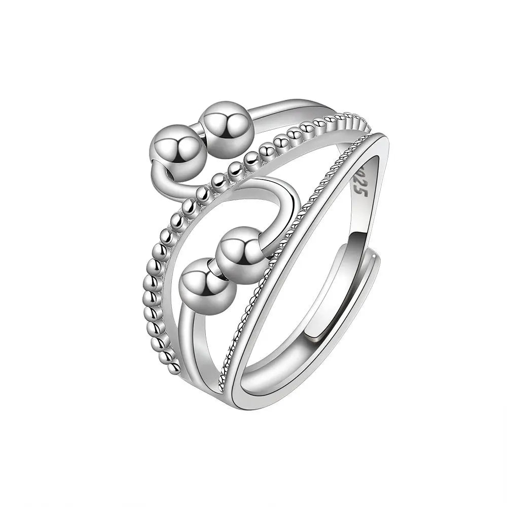 SMJEL Anti-Stress-Angst-Fidget-Spinner-Ring – verstellbarer rotierender Schmuck für Frauen | Entspannung und stilvolle Geschenke