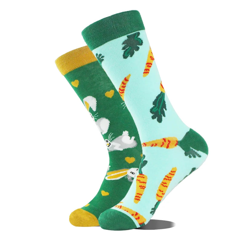AB Happy Cotton Chaussettes amusantes Panda Duck Crazy Design Sokken