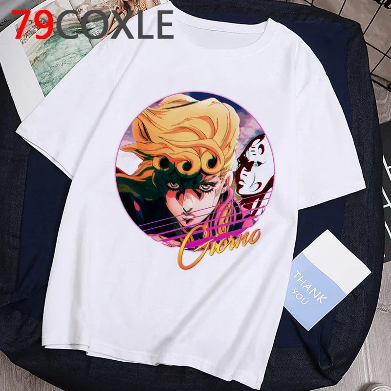 JoJo's Bizarre Adventure T-Shirt, lustiges Cartoon-Anime-Grafik-T-Shirt
