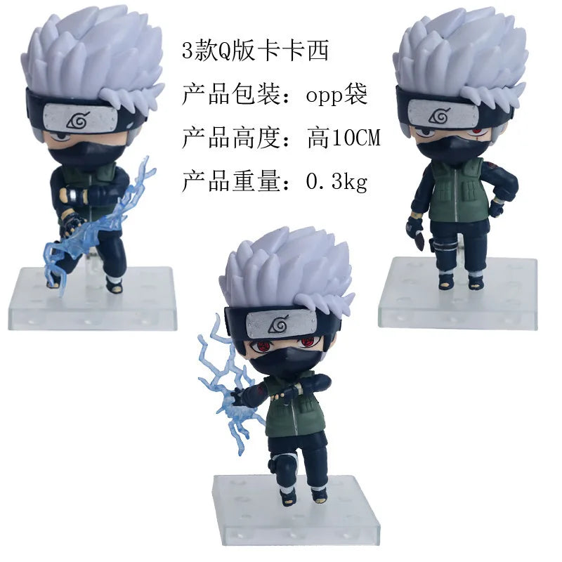 11 cm großes Naruto-Actionfiguren-Set – Uchiha Itachi und Kakashi Akatsuki, Sammler-Dekorationsspielzeug