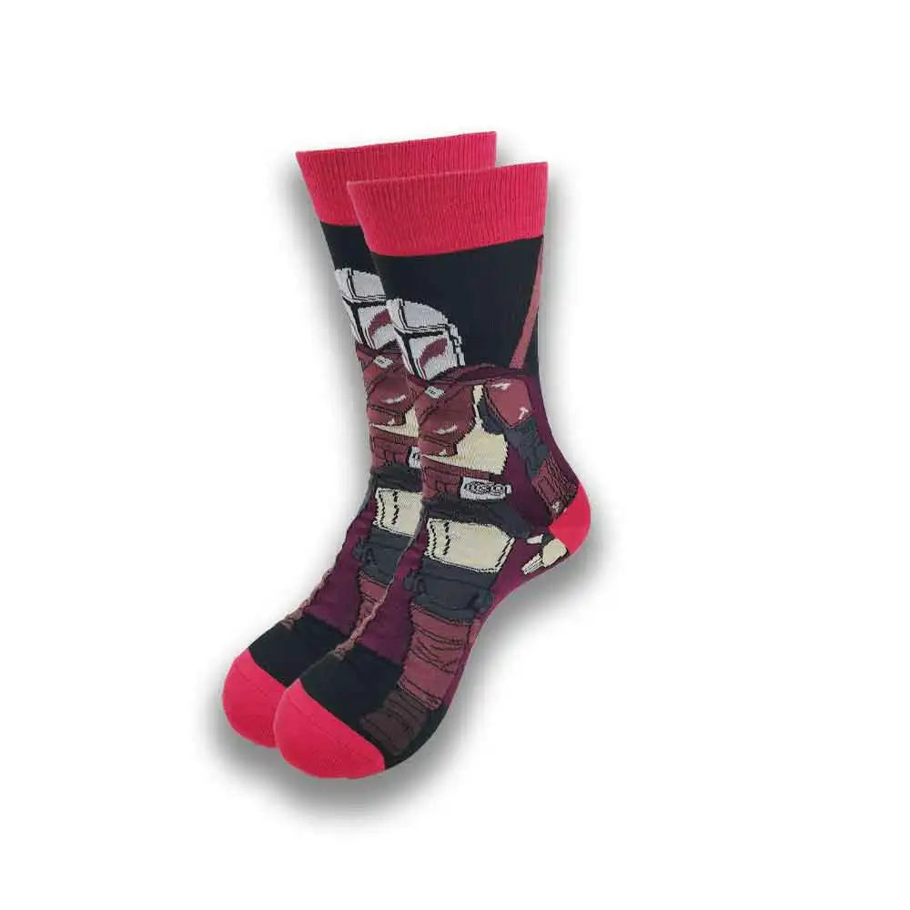 Cartoon-Langsocken – Fröhliche Anime-Crew-Socken mit coolen Street-Fashion-Designs