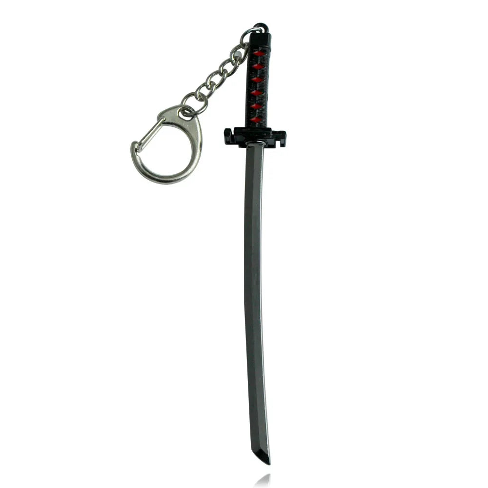 Bleach Anime-Halsketten- und Schlüsselanhänger-Set – Zangetsu Zanpakuto-Schwert und Hitsugaya Toshiro Katana-Zubehör