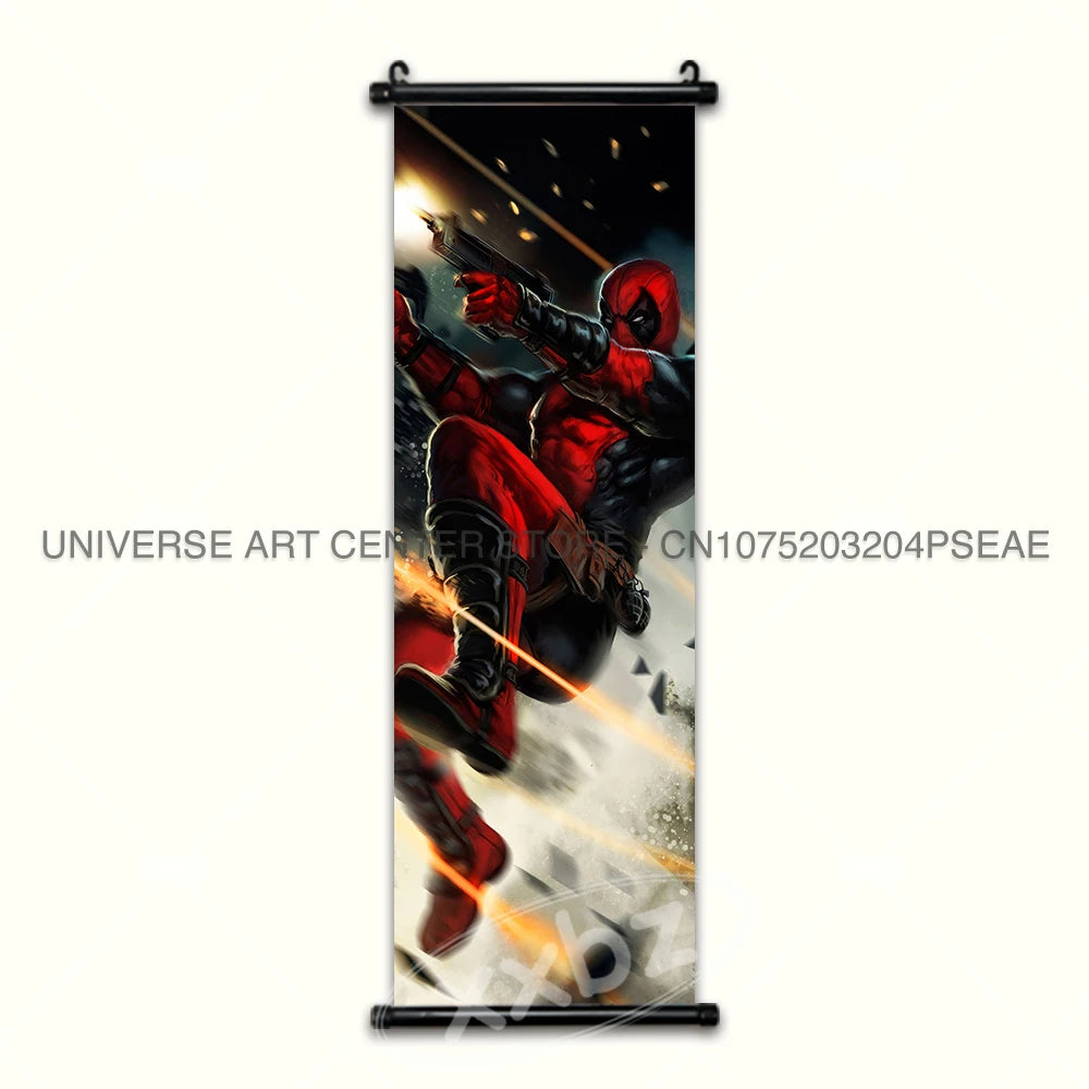 Deadpool Poster Agent X Hanging Painting Merc Canvas Wall Art Marvel