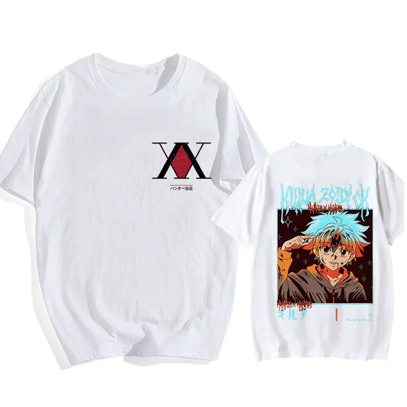 Kawaii Hisoka & Killua T-Shirt Hunter X Hunter Devil Eye Cartoon Anime Tee