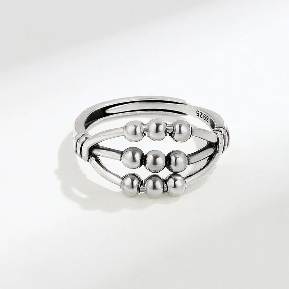 SMJEL Anti-Stress-Angst-Fidget-Spinner-Ring – verstellbarer rotierender Schmuck für Frauen | Entspannung und stilvolle Geschenke