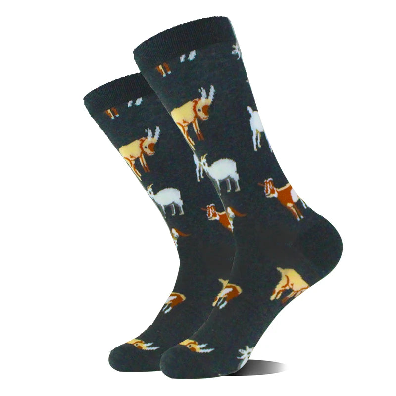 Design Ente Lustige Socken Männer Glücklich Musik Bier Zahn Panda Pinguin