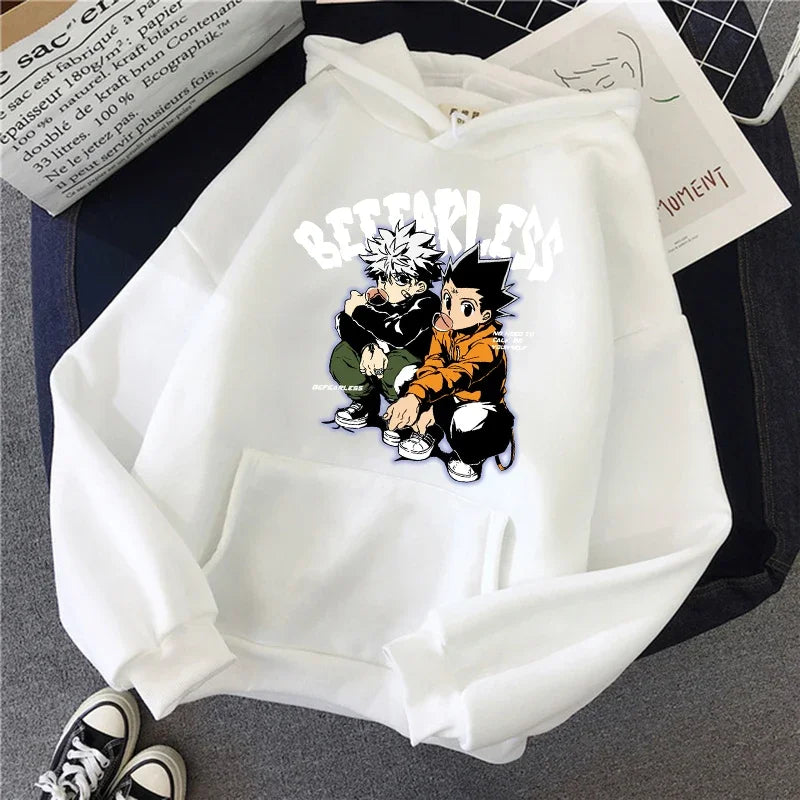 90er Hunter X Hunter Killua Zoldyck Teufelsauge Hoodie – Unisex Streetwear Sweatshirt, Kawaii Hisoka Manga Hoody