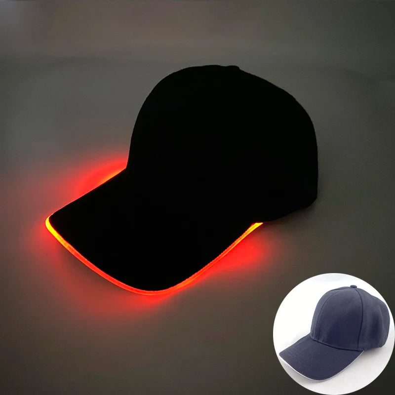 Casquette de baseball tendance à LED – Casquette de rap hip-hop lumineuse pour DJ, danse, discothèque et fête