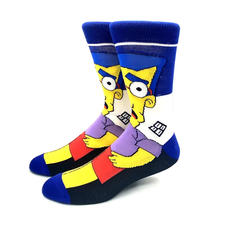1 Pair Harajuku The Simpsons Autumn Socks Anime