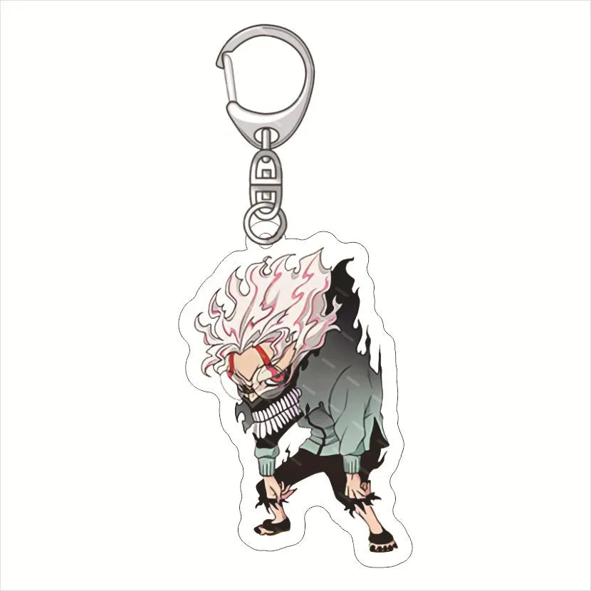Anime Dandadan Momocute Schlüsselanhänger – Süßer Taschenanhänger aus Acryl, Modeschmuck als Geschenk