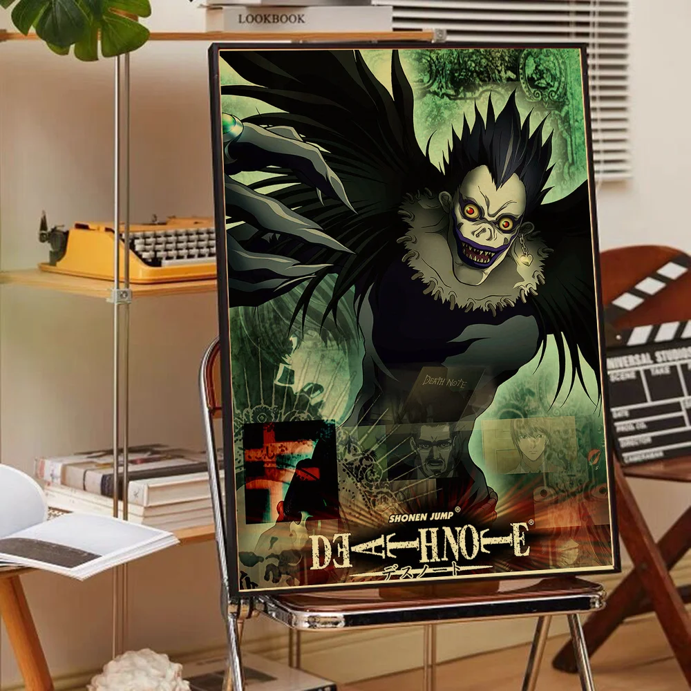 Anime Death Note, klassisches Filmposter, Wandkunst, Gemälde in HD-Qualität, fürs Arbeitszimmer, nordische Wohndekoration