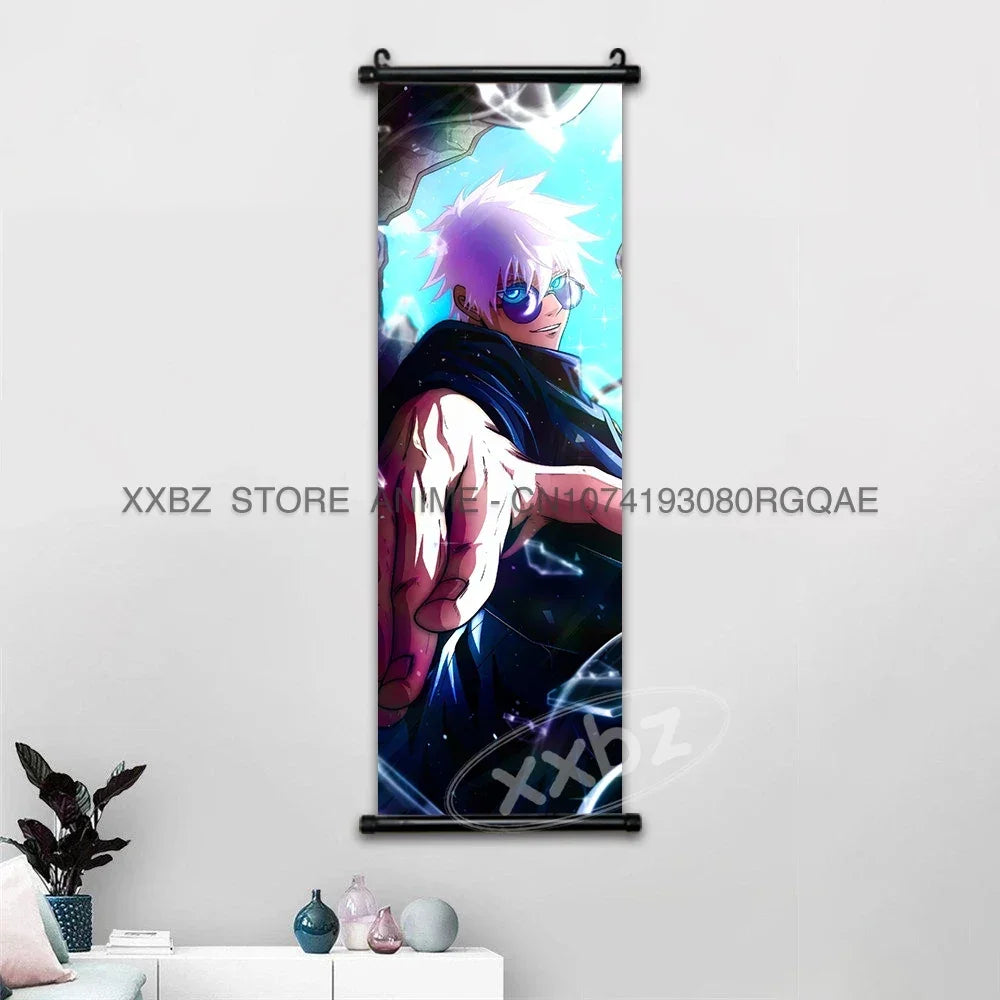 Jujutsu Kaisen Wall Artwork Scroll Picture Print Canvas Home Decor