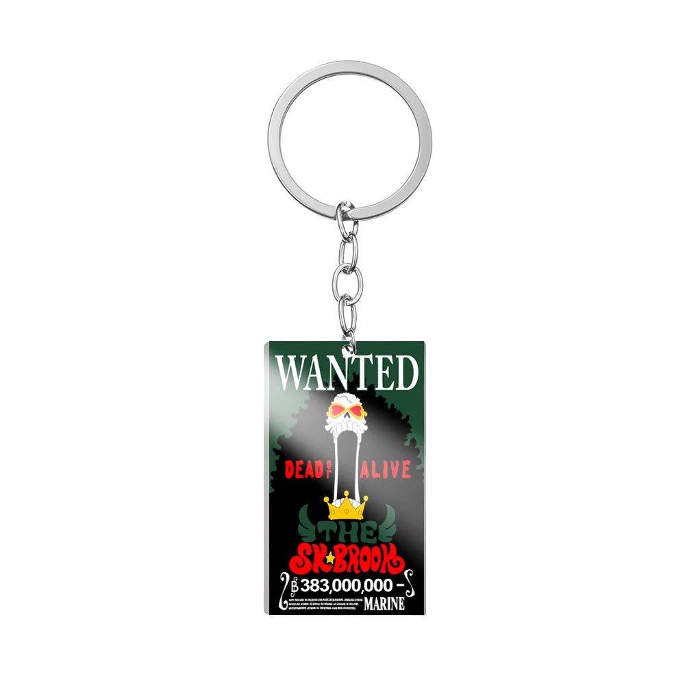 Anime One Piece Metal Keychain Accessories Cartoon Action Figures
