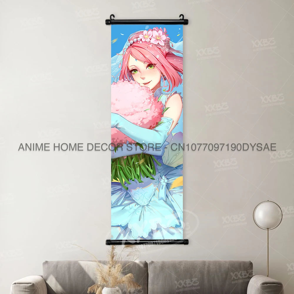 Naruto Posters Scroll Wall Decor Anime Hanging Nara Shikamaru Art Paintings Orochimaru