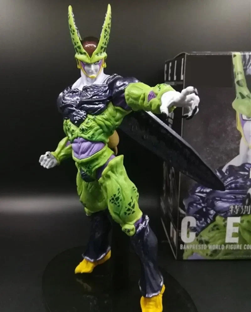 22 cm große Dragon Ball Z Cell-Actionfigur – PVC-Sammelmodell | Anime-Ornamente und Spielzeug
