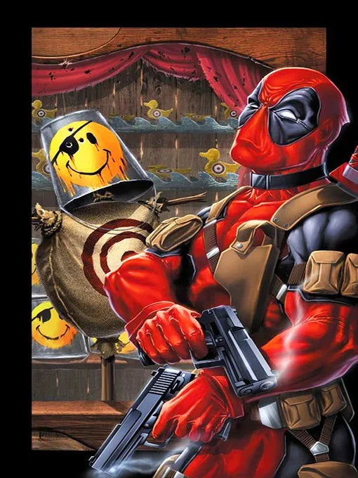 YOUQU Diamantmalerei Kunstfiguren Stickerei Kreuzstich „Deadpool“ Diamantmosaik Heimdekoration
