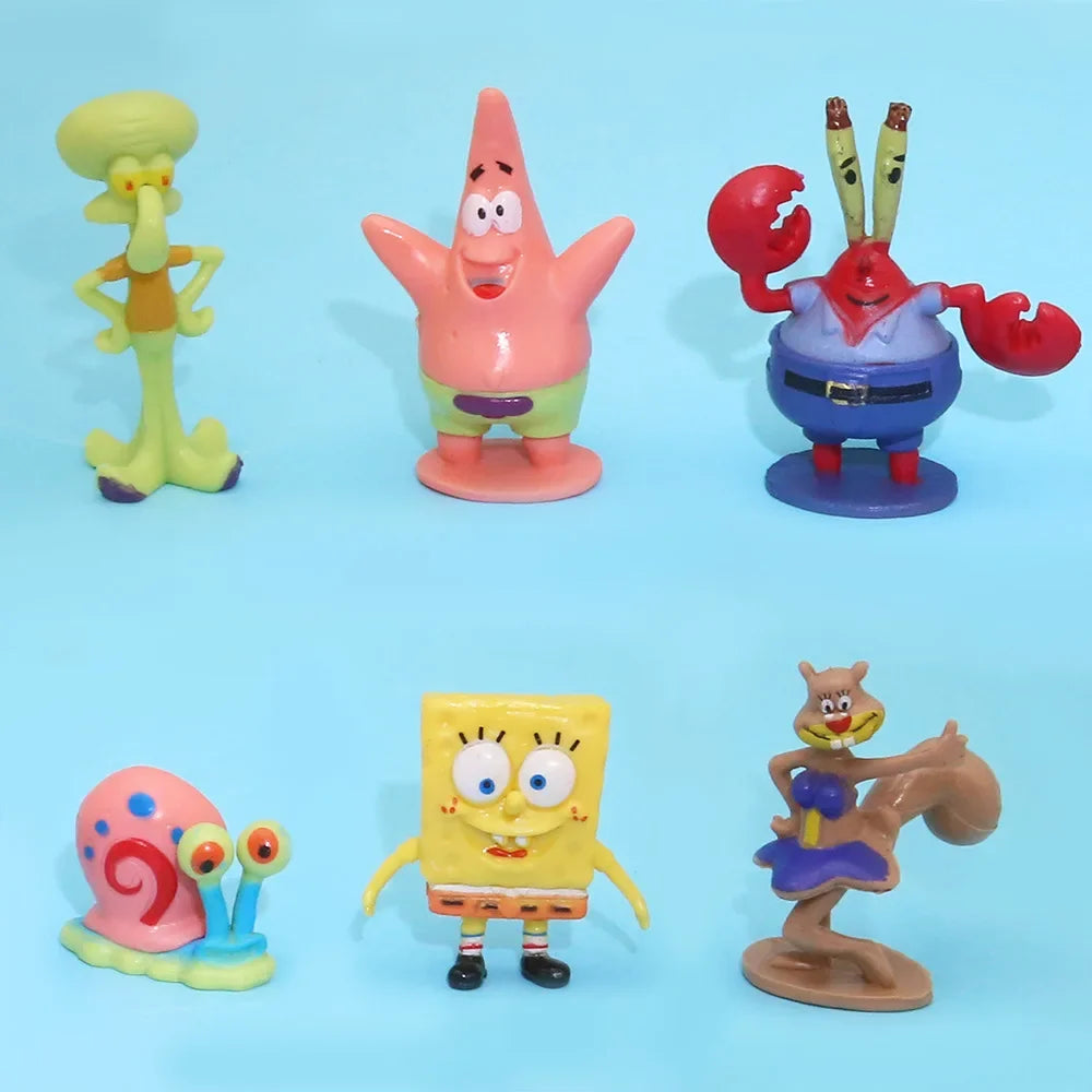 Anime SpongeBob Minifiguren – Aquariumdekor & Geburtstagsgeschenkset