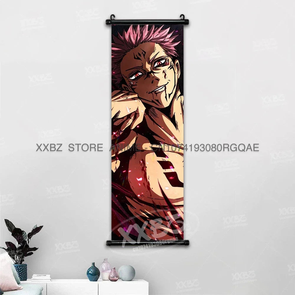 Jujutsu Kaisen Wall Artwork Scroll Picture Print Canvas Home Decor