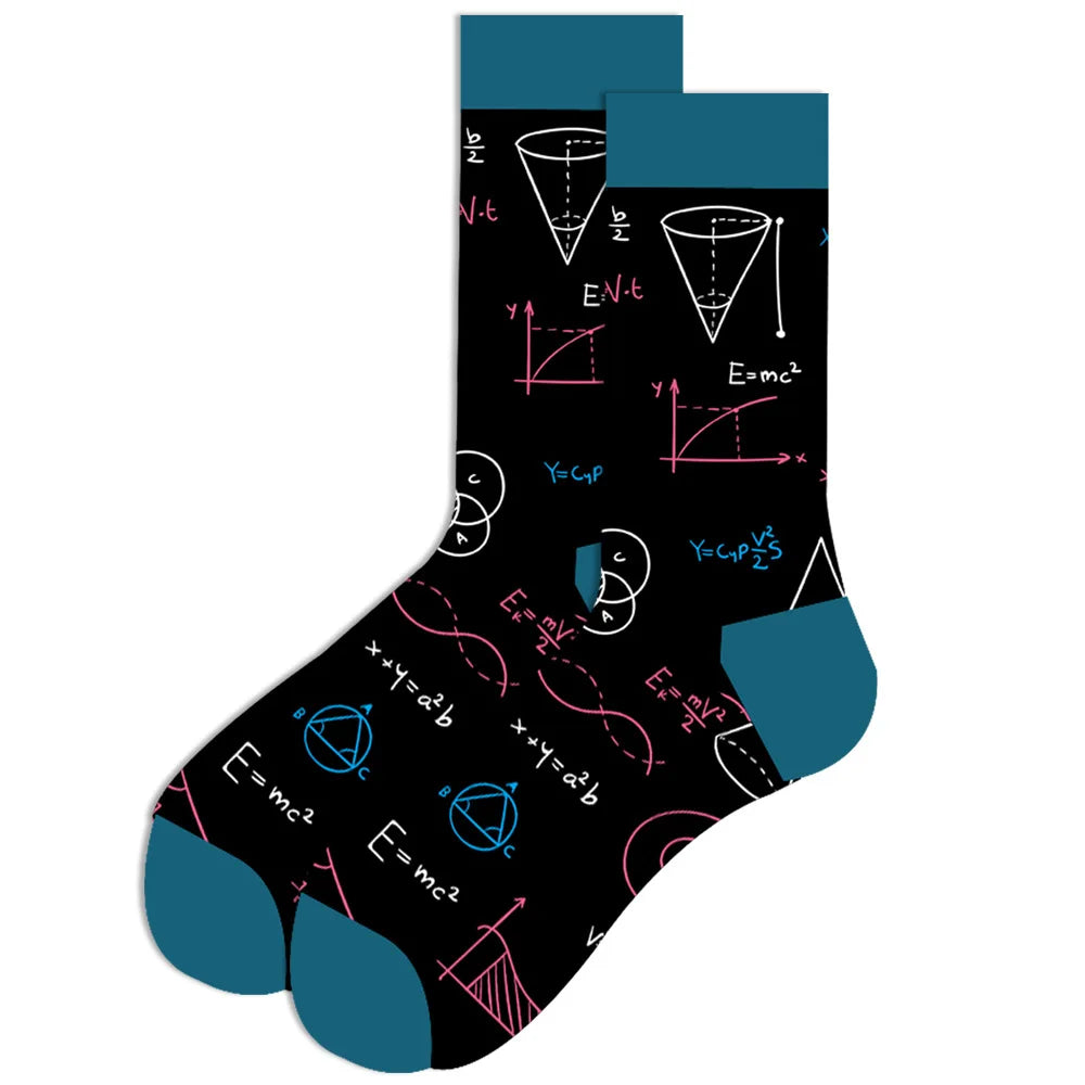 Lustige Streetwear-Socken in großen Größen – Cartoon-Tier- und Obstdesigns, Hip-Hop-Baumwolle