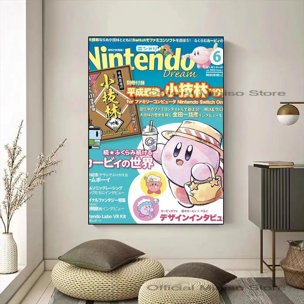 Cartoon Cute K-Kirby Poster Paper Print Art Painting Decoration