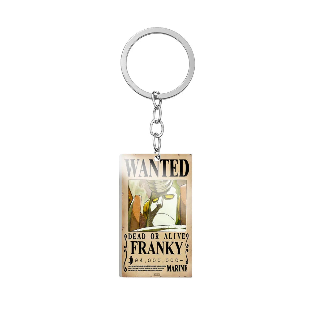 Anime One Piece Metal Keychain Accessories Cartoon Action Figures