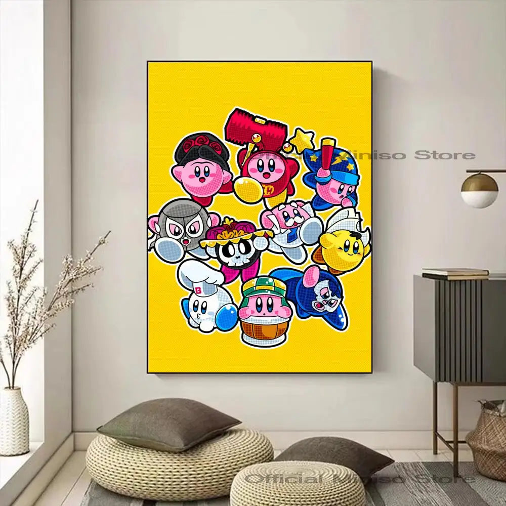 Cartoon Cute K-Kirby Poster Paper Print Art Painting Decoration