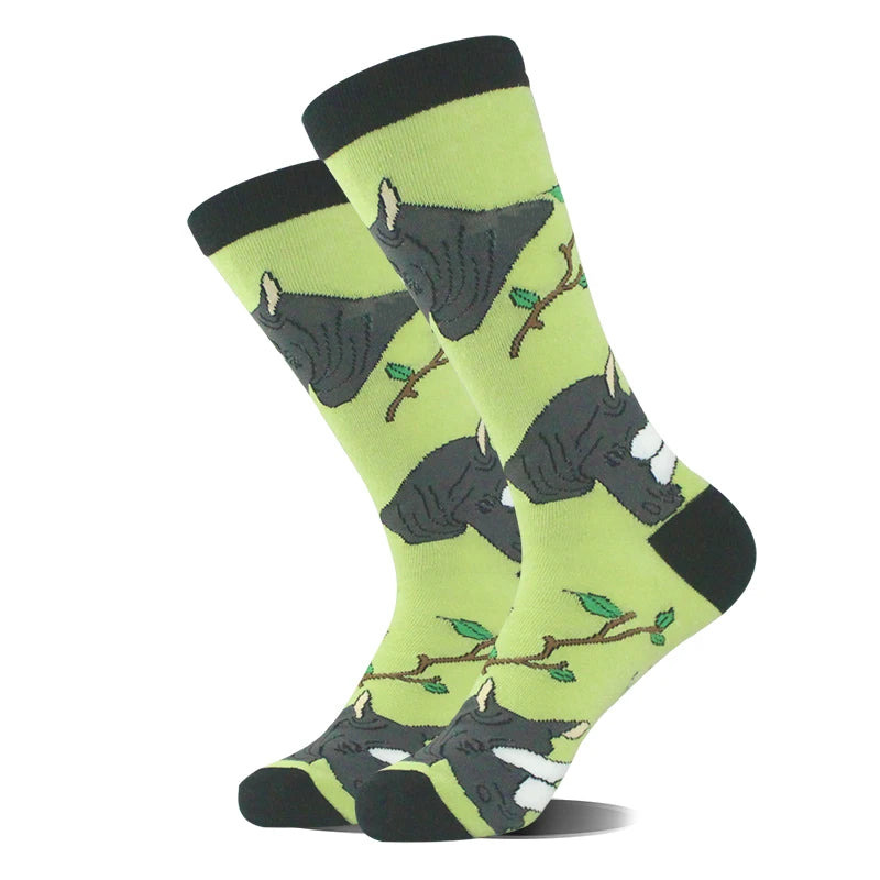 Design Ente Lustige Socken Männer Glücklich Musik Bier Zahn Panda Pinguin
