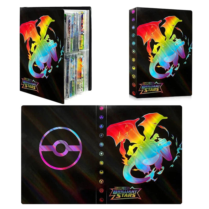 Karte Album Charizard 240/432Pcs Buch Karte Brief Eevee Halter Binder Anime Karten Protector Notebook