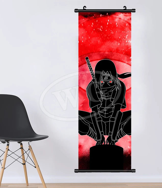 Bandai Anime Canvas Naruto Painting Kakashi Picture Hanging Scrolls Home Decor Wall Artwork