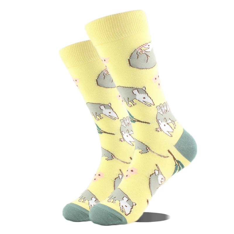 Fröhliche, lustige Unisex-Socken – Medizinische Zähne und Schafmuster, Hip-Hop-Skateboard-Stil