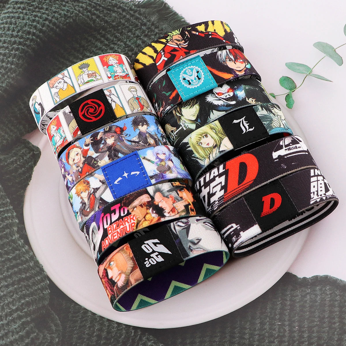 Anime-Armband für Männer und Frauen – elastisches Sportarmband, modisches Armreif-Schmuckgeschenk