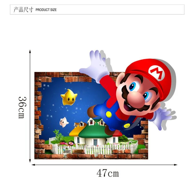3D Cartoon game wall sticker wall decoration