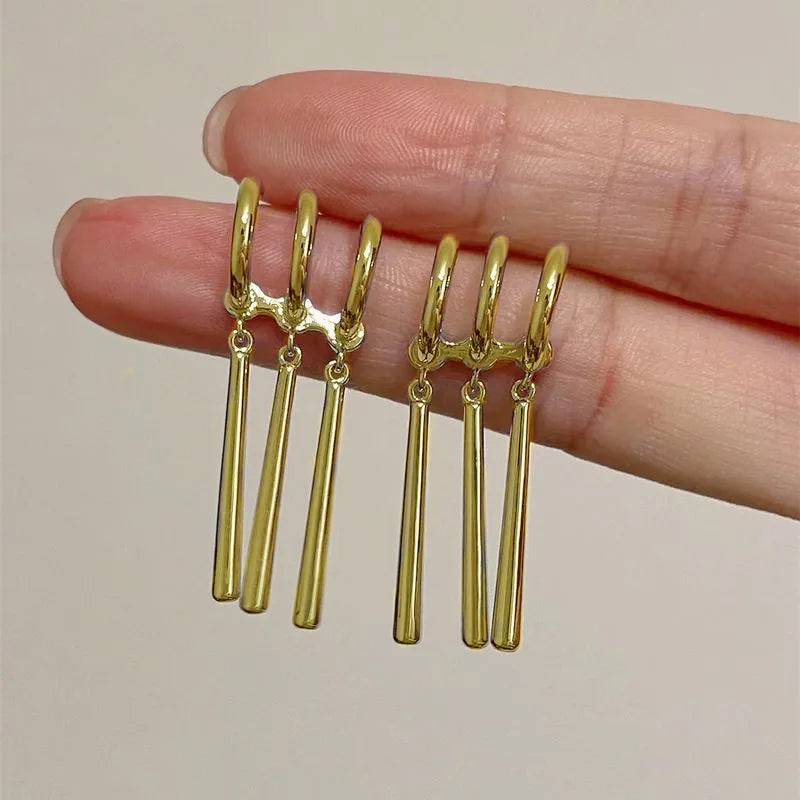 Boucles d'oreilles One Piece Zoro Anime – Bijoux de piercing triple pendentif faux cosplay