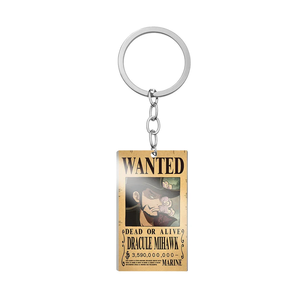 Anime One Piece Metal Keychain Accessories Cartoon Action Figures
