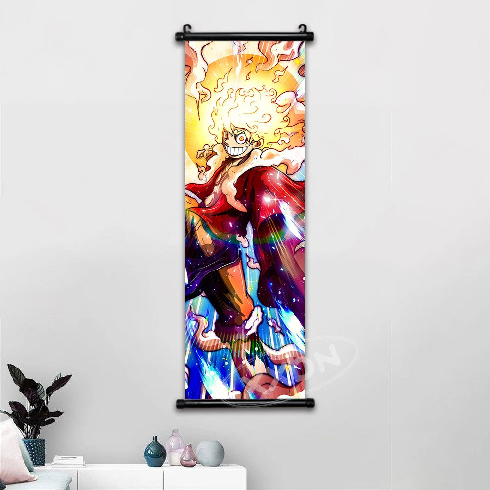 One Piece Anime Wall Art Interior Canvas Prints Zoro Painting Luffy Gear 5 Poster