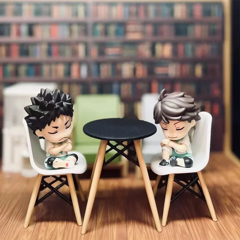 Anime Haikyuu 4 pièces figurines Bokuto Kotaro Akaashi Keiji Oikawa Tooru Iwaizumi Hajime 6 cm figurines