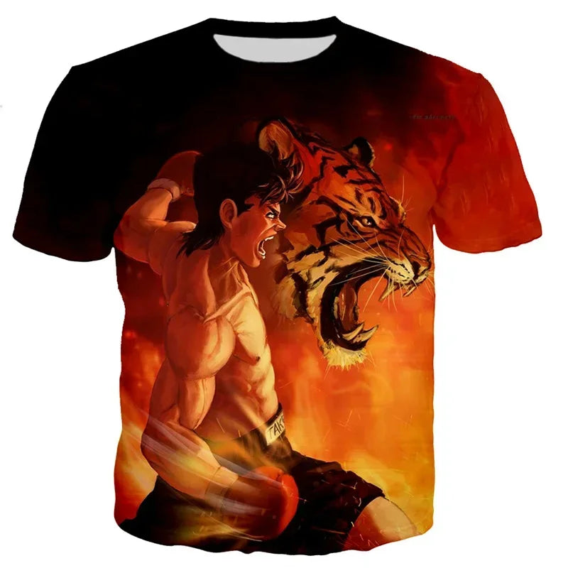 T-shirt streetwear cool avec dessin animé Harajuku