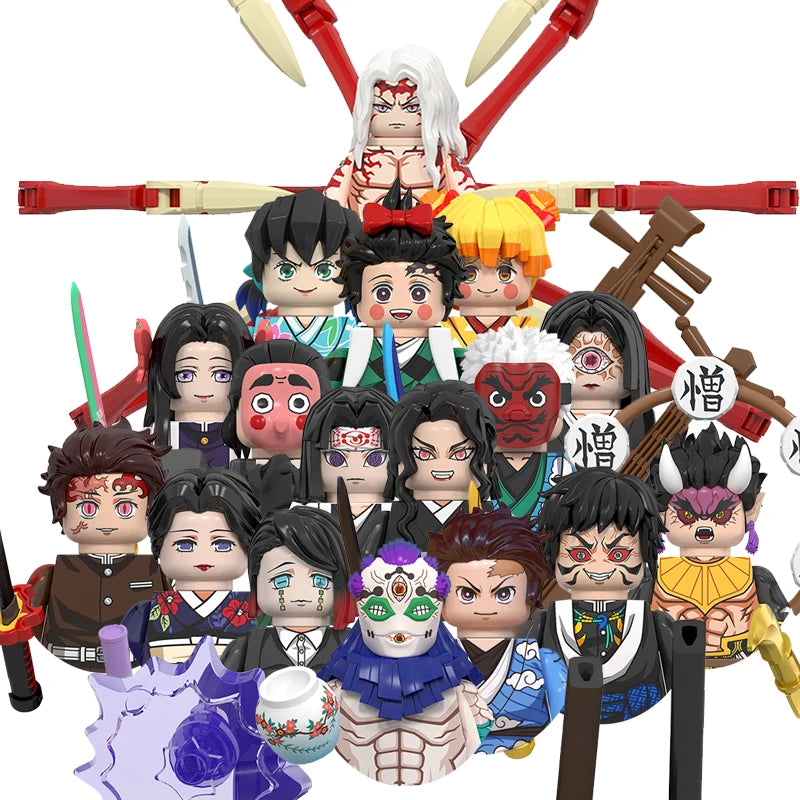 MOC Kreative Anime Dämon Cartoon Ziegel Puppen Kompatibel Modell Mini Puzzle Montieren Action