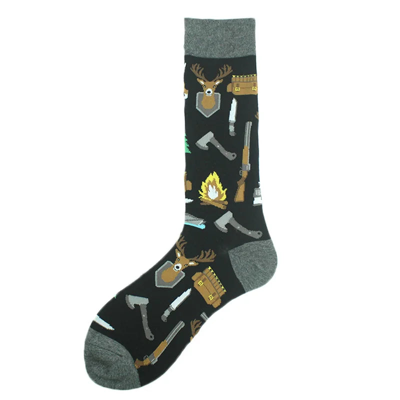 Fröhliche, lustige Unisex-Socken – Medizinische Zähne und Schafmuster, Hip-Hop-Skateboard-Stil