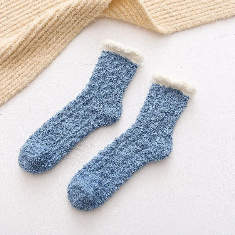 Korallensamt-Katzenkrallensocken – Verdickte Mitte