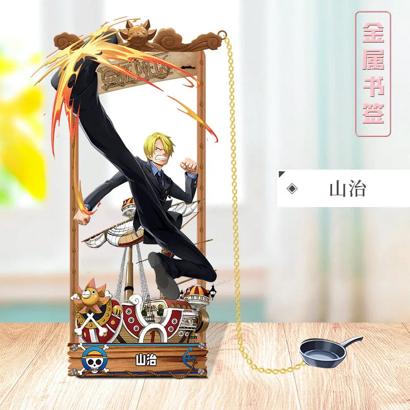 ONE PIECE Metal Bookmarks with Various Cartoon Characters for Cosplay
