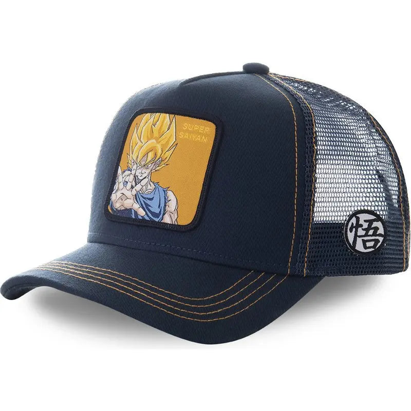 Hochwertige Dragon Ball Z Son Goku Baseballkappe – verstellbare Trucker-Mütze aus Baumwolle für Männer und Frauen